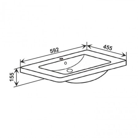 Умывальник Runo мебельный SoloGrande Omega 60 (УТ000001837), артикул УТ000001837