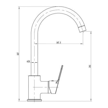 Смеситель для кухни Voda Aqua AQ519, хром