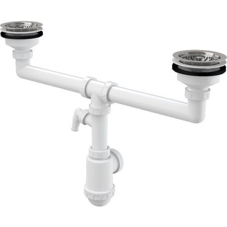 Сифон для кухонной мойки Alcaplast A453P Белый, артикул A453P