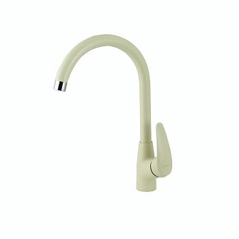 Смеситель для кухни Lemark LINARA с высоким поворотным изливом, цвет: шампань (LM0405PSH)