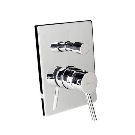 CAIMAN ELEGANCE  Внешняя часть смесителя для ванны и душа с дивертером, 2 выхода, ec2, хром, артикул 98730