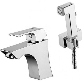 Смеситель для раковины Lemark Unit LM4516C с гигиеническим душем Хром