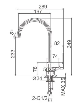 Смеситель для кухни WONZON & WOGHAND ARNIE, Черный матовый (WW-692101-MB), артикул WW-692101-MB