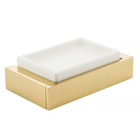 KVANT Мыльница настенная, золото, артикул 30233