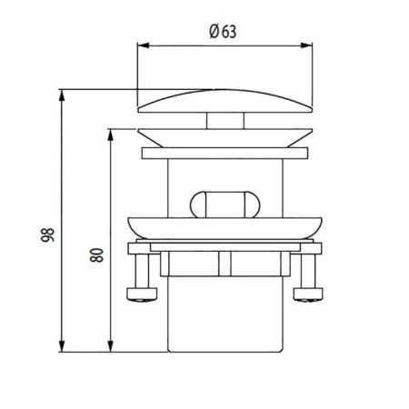 Bossini Inox Автоматический донный клапан из нержавеющей стали  1"1/4, цвет: Сатинированная сталь Bossini Inox Автоматический донный клапан из нержавеющей стали  1"1/4, цвет: Сатинированная сталь