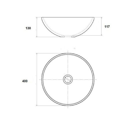 Раковина-чаша Bronze de Luxe Salamander 39 2000 Сине-коричневый глянец