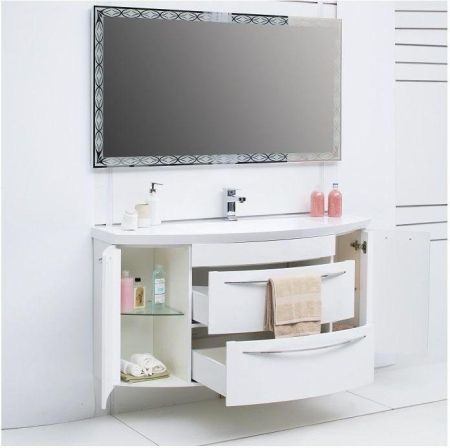 Тумба под раковину De Aqua Лонг 140 белый, артикул 00186446