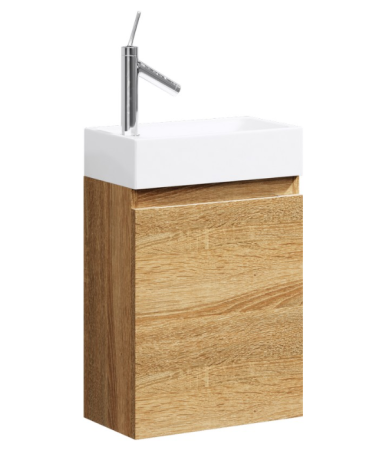 "Леон-МР" тумба под умывальник подвесная, цвет дуб сонома Ln-MP.01.04/DS, ТМ «AQWELLA», артикул Ln-MP.01.04/DS