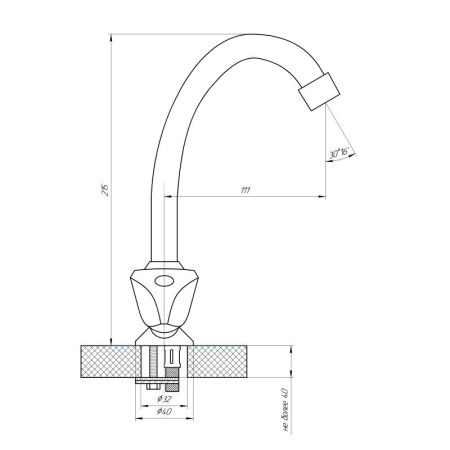 Смеситель для кухни Сантаком stONIX 1106, хром, артикул 1106