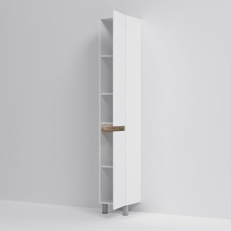 M85ACSR0306WG X-Joy, шкаф-колонна, напольный, правый, 30 см, двери, цвет: белый, глянец, артикул M85ACSR0306WG