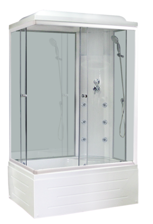 Душевая кабина Royal Bath RB 8100BP3-WT(белое/прозрачное) правая, артикул RB8100BP3-WT-R