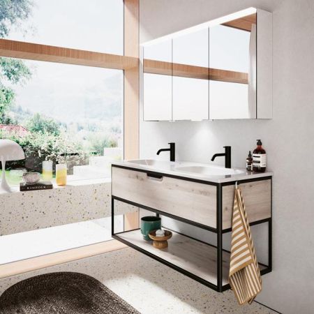 Burgbad  VRY Крючок двойной для мебели, черный матовый, артикул ACJV001