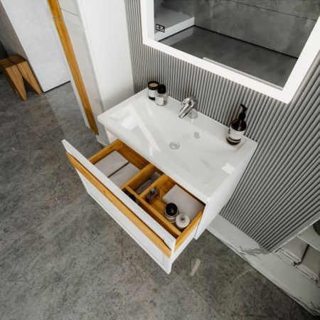 Комплект мебели для ванной Бриклаер БЕРЛИН 80BD, белый, артикул БЕРЛИН 80BD