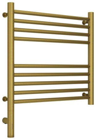 Полотенцесушитель электрический "БОГЕМА 3.0" прямая 500х500 / МЭМ левый (Состаренная латунь), артикул 051-5804-5050