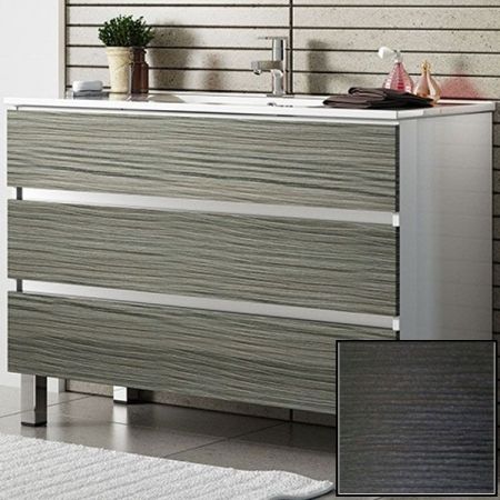 Тумба с раковиной SanVit Кубэ-3 120 kkube3120 с фактурой под дерево Венге, артикул kkube3120