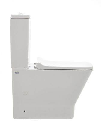 AQM1005 Унитаз напольный Rimless c сиденьем SoftClose, горизонтальный выпуск. 620x345x415мм, артикул AQM1005