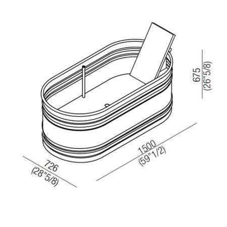 Agape Vieques Ванна отдельностоящая 150x72.6x67.5 см, со спинкой, цвет: белый, артикул AVAS0912ZZI