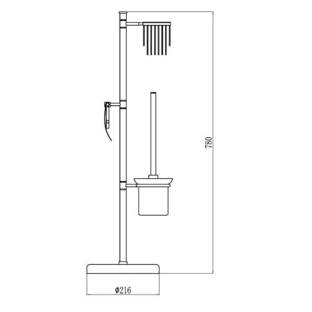 Напольная стойка Savol S-00Y690, хром, артикул S-00Y690