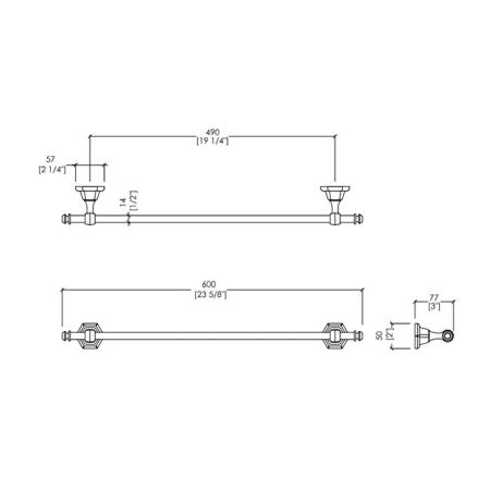 Devon&Devon Jubilee Полотенцедержатель 33 см, золото, артикул JB109OT