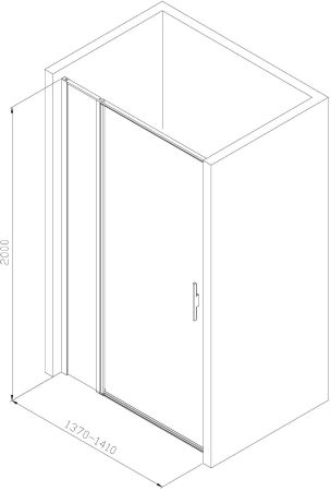 Душевая дверь Allen Brau Priority 140 3.31036.BBA черный браш, артикул 3.31036.BBA