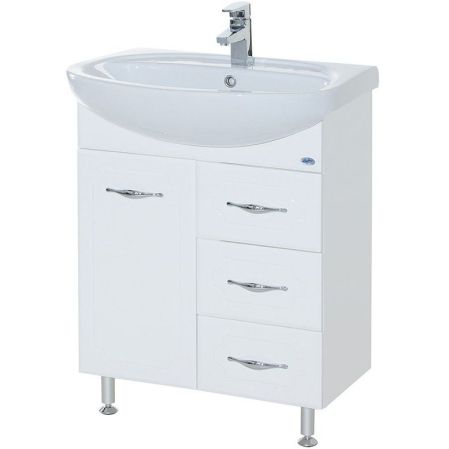Тумба под раковину Bellezza Стелла 65 4636010140014 3 ящика Белая, артикул 4636010140014
