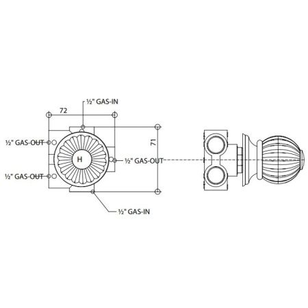 Bongio Rivoli Переключатель на 3 источника, цвет хром/Cristallo 00, артикул 05525CR05