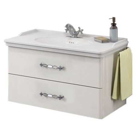 Тумба с раковиной Comforty Неаполь 100 4139025 подвесная Белая