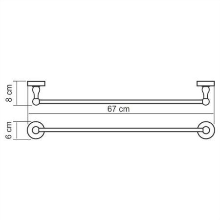 Aland K-8530 Держатель для полотенец одинарный, артикул K-8530