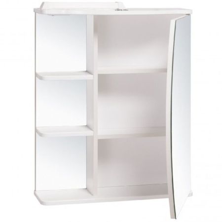 Зеркальный шкаф Runo Линда 60 4620750024796 с подсветкой Белый