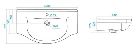 Тумба "Кармела 100", ольха белая, Эльбрус 100, артикул SP-00000176