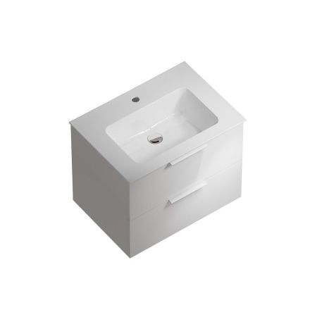 Тумба PIANO Forte подвесная 65 см, 2 ящика, белый глянцевый, артикул PI.F.65\WHT