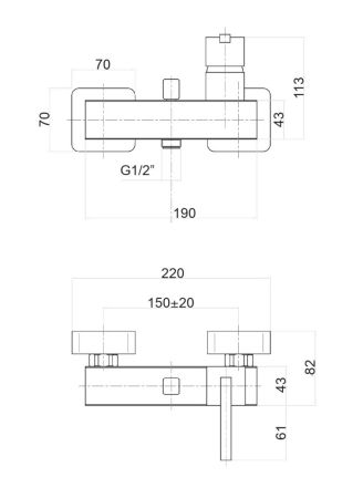 Смеситель для душа Fiore XS 71CR7770, хром, артикул 71CR7770