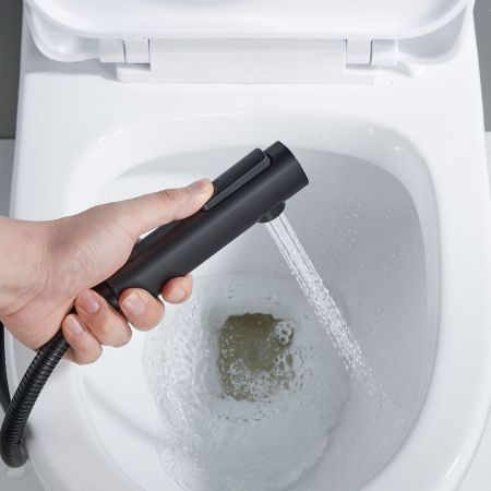 Гигиенический душ со смесителем Shevanik S4305H-1, черный