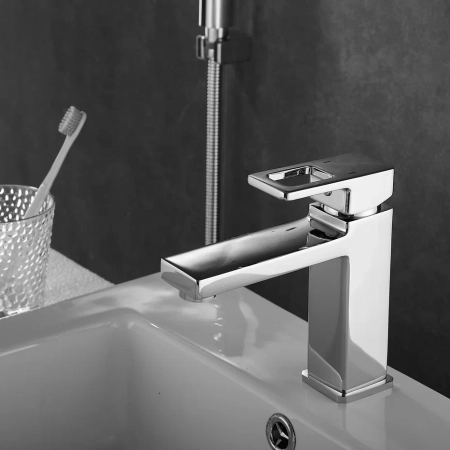 Смеситель для раковины с гигиеническим душем Shevanik S8271, хром, артикул S8271