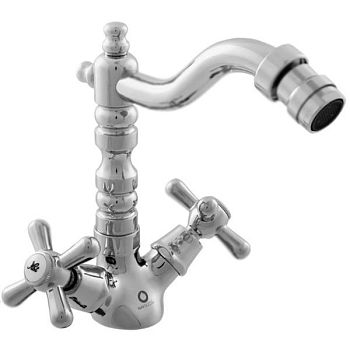 *Смеситель клас. для бидэ с поворотным носиком, с сифоном click-clack