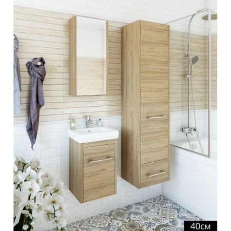 Зеркальный шкаф Sanflor Ларго 40 С0000002328 Швейцарский вяз, артикул С0000002328