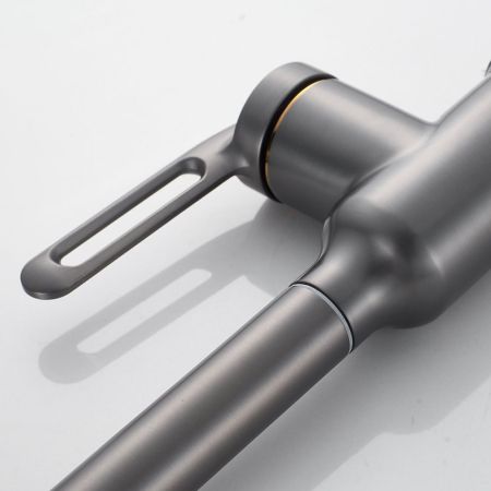 Смеситель для кухни Raffine F103T, оружейная сталь