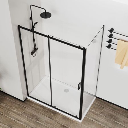 Душевой уголок City VSR-5CT9012CLB, 1200*900, черный, стекло прозрачное, артикул VSR-5CT9012CLB