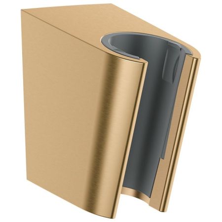 Держатель для ручного душа, Hansgrohe, Porter S, для шлангов с конической гайкой, материал-пластик, цвет-шлифованная бронза, артикул 28331140