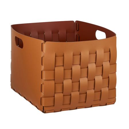 ADJ Корзинка Bottega, 35x40xH30 см., цвет: коньяк/бордо, артикул 1048.09/30