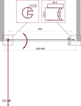Душевая дверь BelBagno UNO-B-1-100-P-Cr Душевая дверь BelBagno UNO-B-1-100-P-Cr