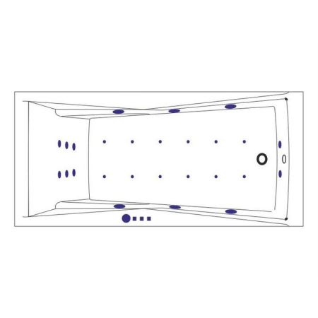 Ванна WHITECROSS Palace 180x80 "ULTRA" (хром), артикул 0104.180080.100.ULTRA.CR