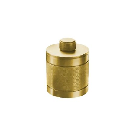 Контейнер, Bertocci, Officina 01, с крышкой, ширина, мм-90, глубина, мм-90, высота, мм-110, тип установки-настольный (свободностоящий), цвет-Gold Matt, артикул 127 7532 5050