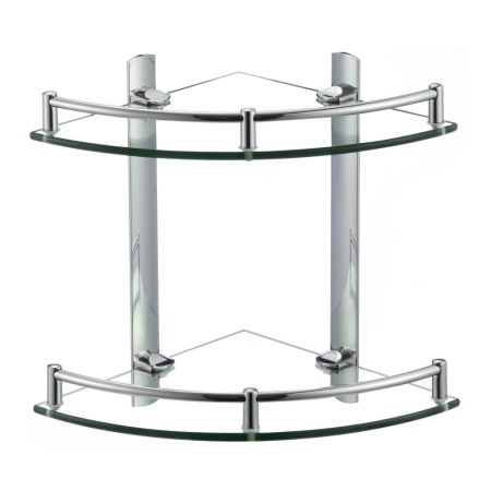 Полка угловая стеклянная Savol S-003021, хром, артикул S-003021