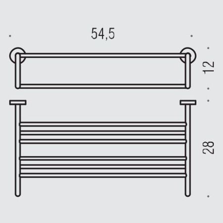 Colombo Basic Полотенцедержатель 54.5 см, цвет: хром, артикул B2787.CR