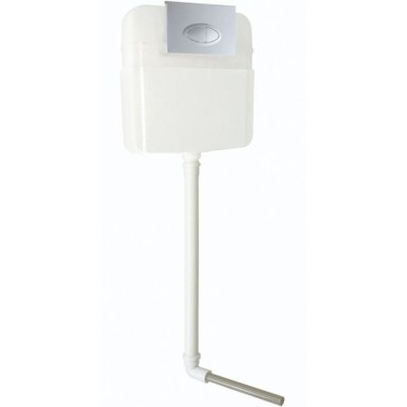 Смывной бачок SantiLine SL-02 с клавишей смыва Хром