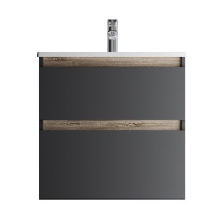 M85AFHX0652BM X-Joy, База под раковину, подвесная, 65 см, 2 ящика, черный матовый, артикул M85AFHX0652BM