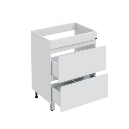 Тумба под раковину над стиральной машиной напольная "Марс 68" 2 ящ, напольная (ум. Юпитер 1300*500 литой мрамор)