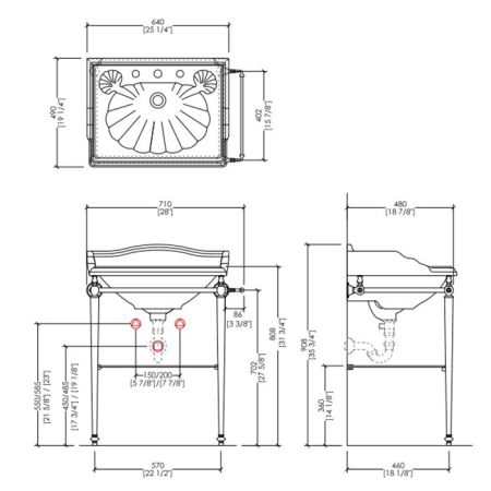 Devon Tiffany Консоль (71х49хh80,8см) напольная с полотенцедержателем и стеклянной полкой, (без раковины CAMBRIDGE), цвет: хром, артикул DETIFFANYCR