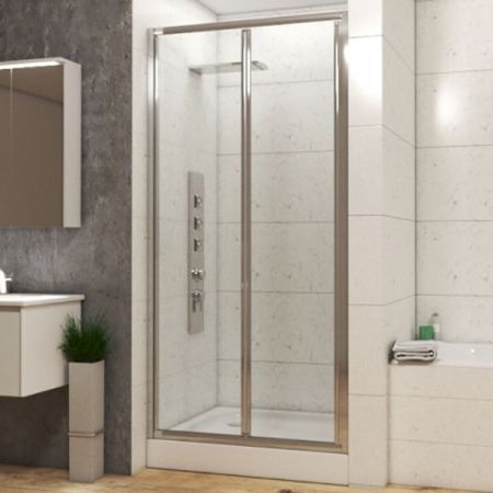 Душевая дверь Bravat Line 100 BD100.4121A профиль Хром стекло прозрачное, артикул BD100.4121A